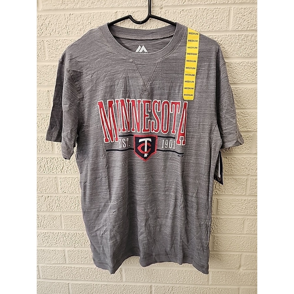 Minnesota Twins MLB Majestic‎ Shirt!! Medium Gray
